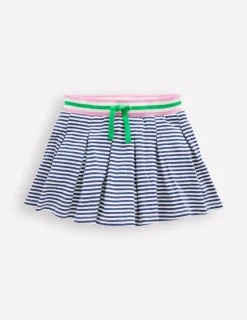 Röcke | Boden Plissierter Jersey-Skort-Steuerbordblau Naturweiß Streifen SteuerbordblauNaturweißStreifen