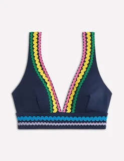 Bademode | Boden Porto Bikinioberteil-Marineblau Rik Rak MarineblauRikRak