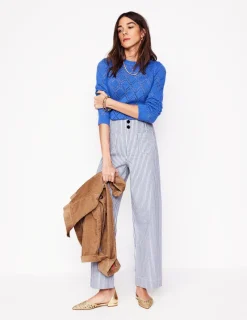 Hosen | Boden Primrose Hose mit aufgesetzten Taschen-Blau und Naturweiß mit Streifen BlauundNaturweißmitStreifen