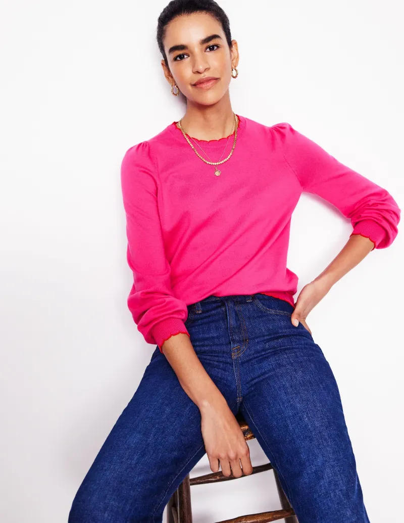 Pullover & Strickjacken | Boden Pru Pullover mit Muschelsaum- Rosarot