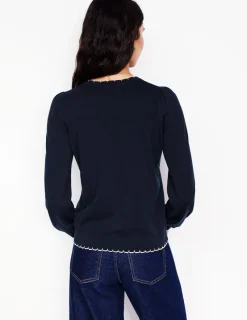 Pullover & Strickjacken | Boden Pru Pullover mit Muschelsaum- Marineblaue