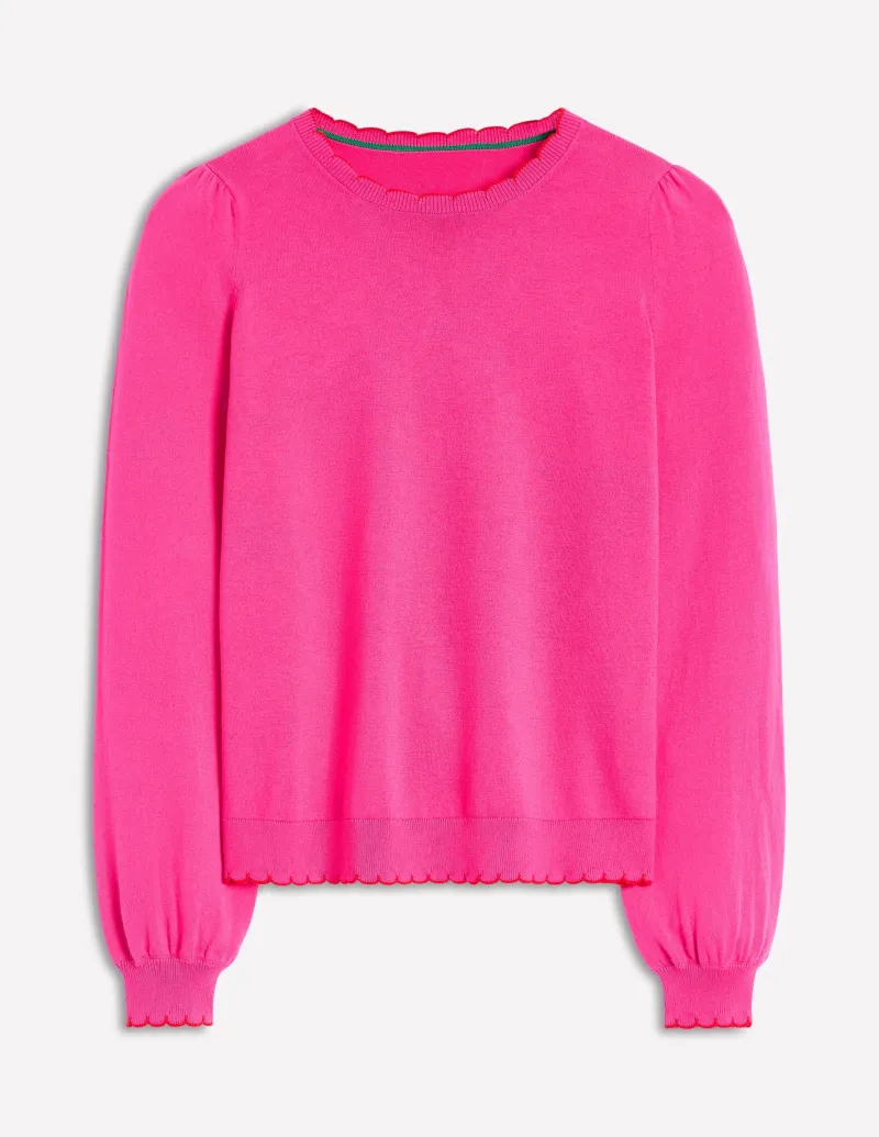 Pullover & Strickjacken | Boden Pru Pullover mit Muschelsaum- Rosarot
