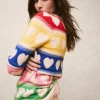 Pullover & Strickjacken | Boden Quinn Strickjacke im Boyfriend-Stil-Bunt, Herzen Bunt,Herzen