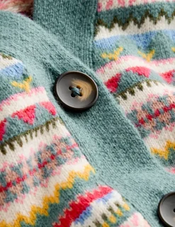 Pullover & Strickjacken | Boden Quinn Strickjacke im Boyfriend-Stil-Blau, Klassisches Fair-Isle-Design Blau,KlassischesFair-Isle-Design