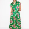 Kleider & Jumpsuits | Midi | Boden Rachel Midi-Hemdblusenkleid aus Baumwolle-Smaragdgrün, Wiese Kleiner Blumenstrauß Smaragdgrün,WieseKleinerBlumenstrauß