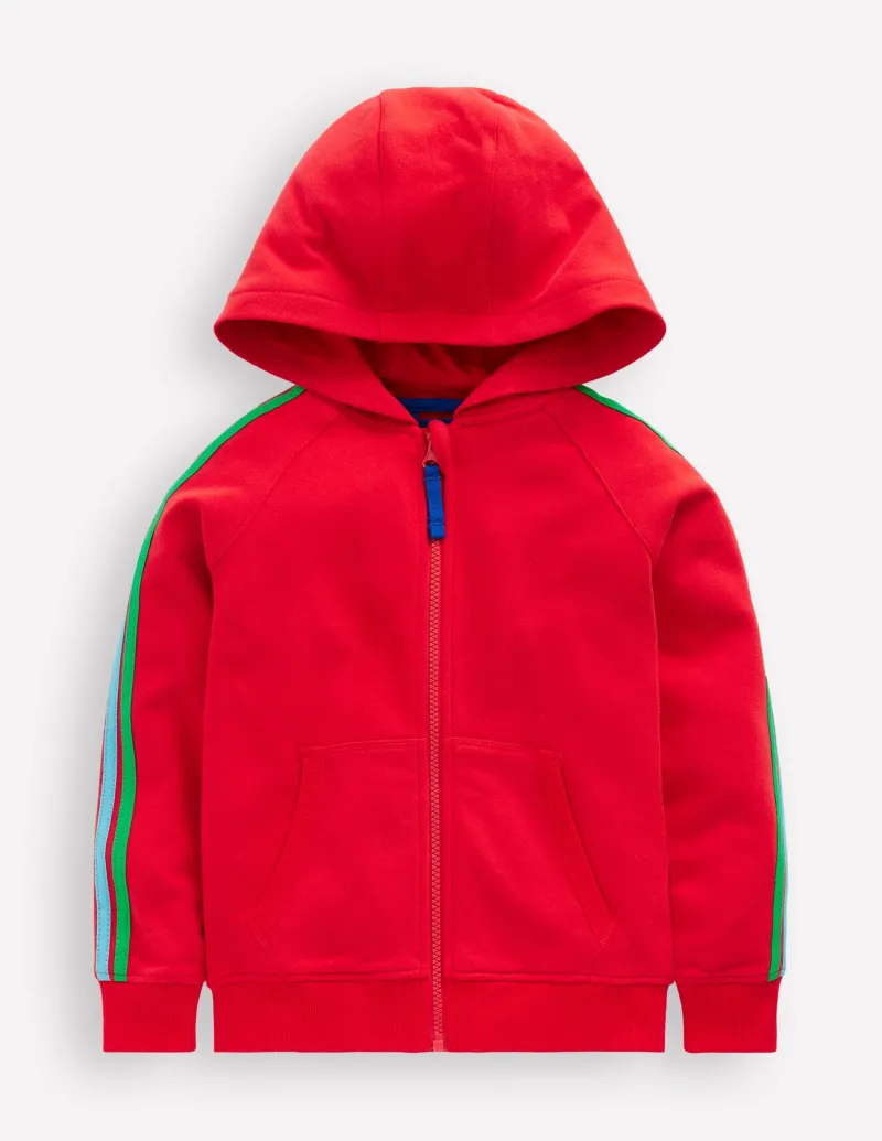 Sweatshirts & Fleeces | Oberteile & T-shirts | Boden Regenbogen-Kapuzenjacke- Kirschrot