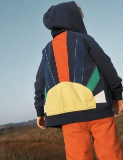 Sweatshirts & Fleeces | Oberteile & T-shirts | Boden Regenbogen-Kapuzenjacke- Segelblau