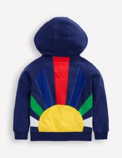 Sweatshirts & Fleeces | Oberteile & T-shirts | Boden Regenbogen-Kapuzenjacke- Segelblau