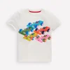 Oberteile & T-shirts | Boden Riso T-Shirt-Sanftes Naturweiß Rennwagen SanftesNaturweißRennwagen
