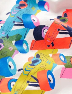 Oberteile & T-shirts | Boden Riso T-Shirt-Sanftes Naturweiß Rennwagen SanftesNaturweißRennwagen