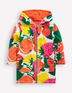 Bademode | Boden Romie Frottee-Badeponcho mit Reißverschluss-Bunt Riesenfrüchte BuntRiesenfrüchte
