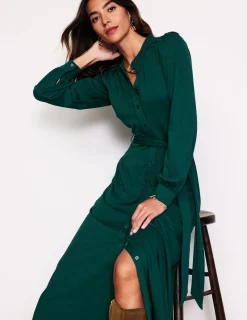Kleider & Jumpsuits | Kleider In Petite | Boden Rowena Jersey-Hemdblusenkleid mit Besatz- Glade