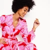 Kleider & Jumpsuits | Midi | Boden Ruby Kragenloses Hemdblusenkleid-Rouge, Schleifenmuster Rouge,Schleifenmuster