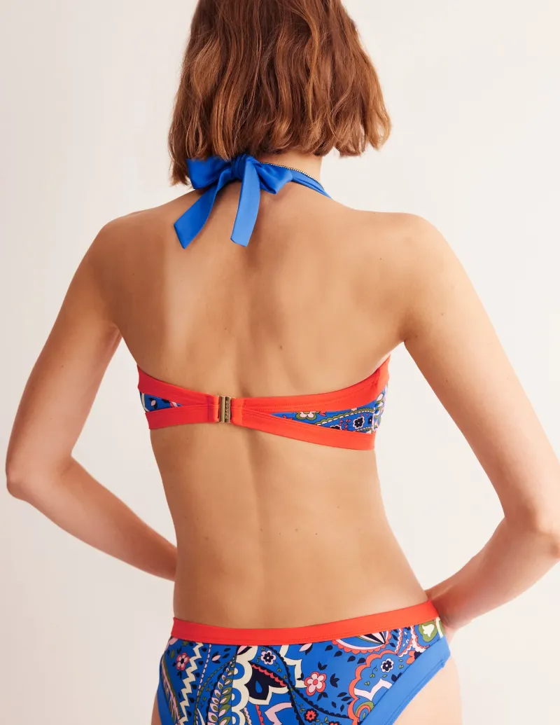 Bademode | Boden Santorini Bikinioberteil-Blau, Blätter Paisley Blau,BlätterPaisley