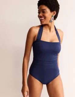 Bademode | Boden Santorini Neckholder-Badeanzug- Baltic