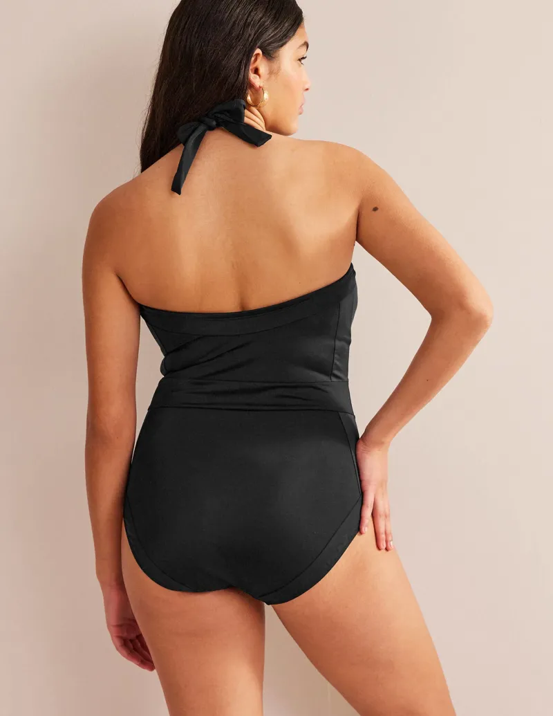 Bademode | Boden Santorini Neckholder-Badeanzug- Schwarz