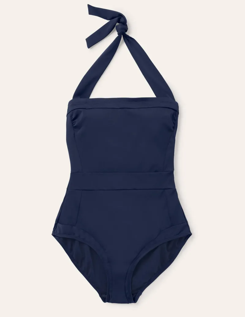Bademode | Boden Santorini Neckholder-Badeanzug- Baltic