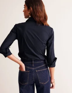 Oberteile | Hemden | Boden Saskia Stretch-Baumwollhemd-Aqua Marine Marl AquaMarineMarl