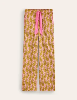 Nachtwäsche & Schlafanzüge | Boden Schlafanzughose aus Baumwollsatin-Rosetta-Pink und Amazonasgrün Rosetta-PinkundAmazonasgrün