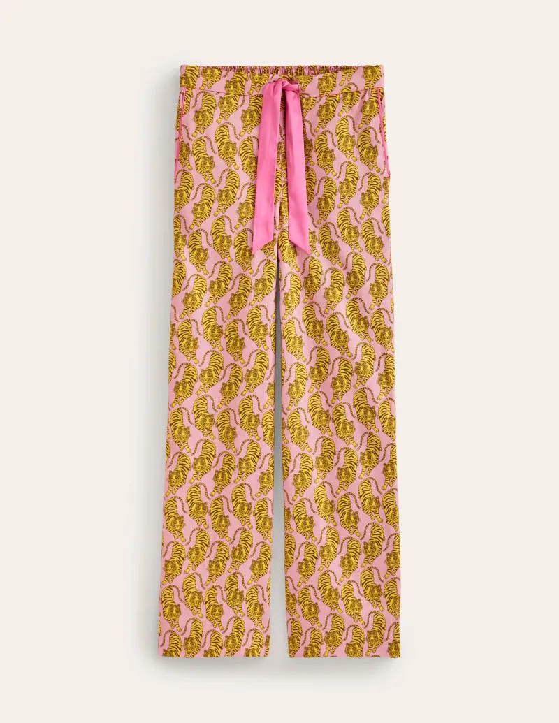 Nachtwäsche & Schlafanzüge | Boden Schlafanzughose aus Baumwollsatin-Rosetta-Pink und Amazonasgrün Rosetta-PinkundAmazonasgrün