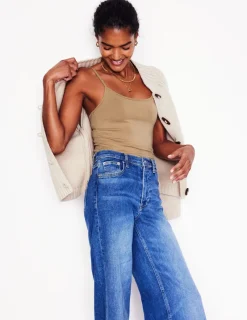 T-shirts & Tops | Oberteile | Boden Schlichtes Camisole-Oberteil- Creme-Karamellbraun