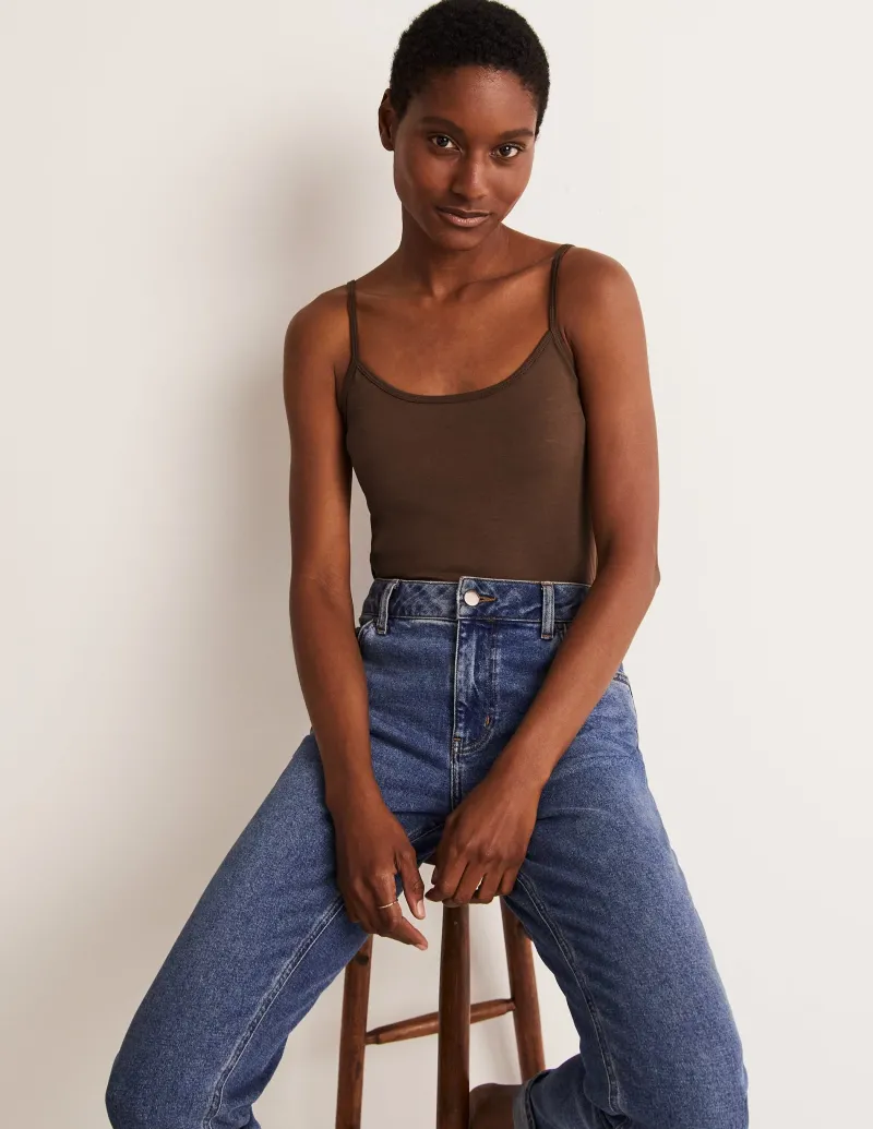 T-shirts & Tops | Oberteile | Boden Schlichtes Camisole-Oberteil-Aqua Marine Marl AquaMarineMarl