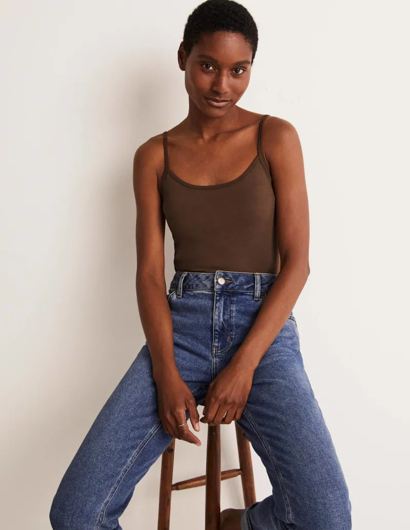 T-shirts & Tops | Oberteile | Boden Schlichtes Camisole-Oberteil-Aqua Marine Marl AquaMarineMarl