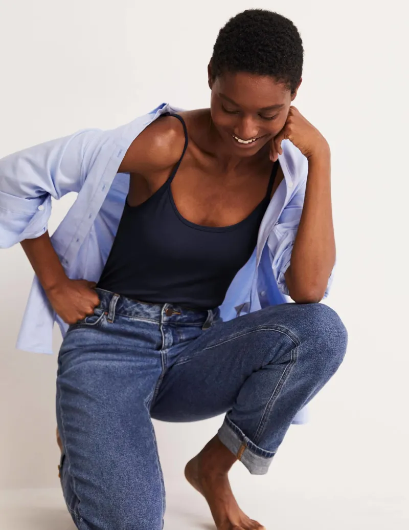 T-shirts & Tops | Oberteile | Boden Schlichtes Camisole-Oberteil-Aqua Marine Marl AquaMarineMarl