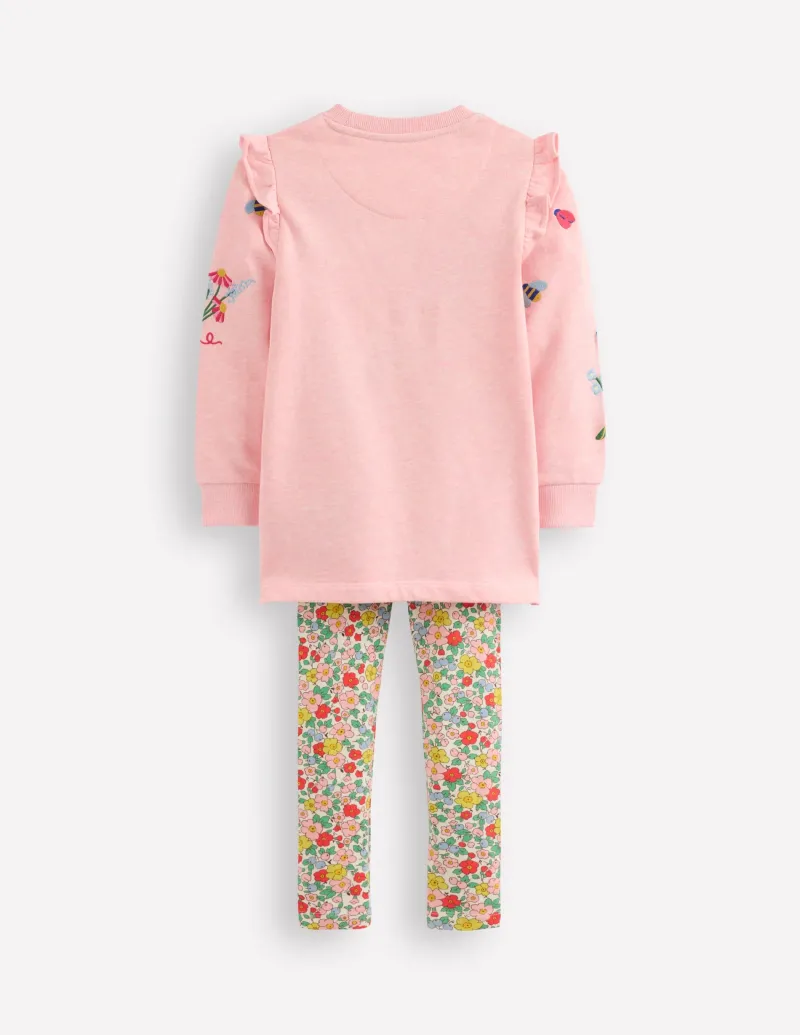 Hoodies & Kapuzenpullis | Leggings | Boden Set aus Sweat-Tunika und Leggings-Beerenrosa Blumenmuster BeerenrosaBlumenmuster
