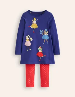 Oberteile & T-shirts | Tuniken | Boden Set aus Tunika und Leggings mit Applikationen-Segelblau, Feen Segelblau,Feen