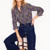 Oberteile | Hemden | Boden Sienna Baumwollhemd-Dämmerungsblau, Paisley-Muster Dämmerungsblau,Paisley-Muster