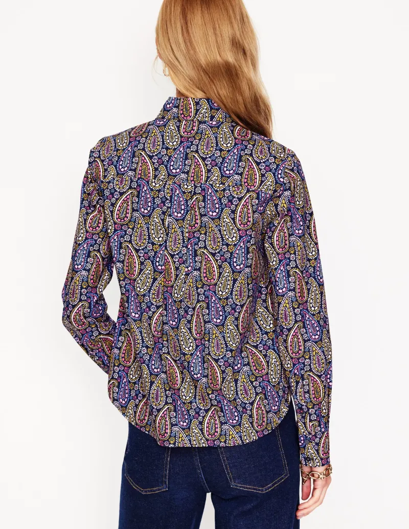 Oberteile | Hemden | Boden Sienna Baumwollhemd-Dämmerungsblau, Paisley-Muster Dämmerungsblau,Paisley-Muster