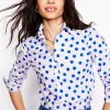 Oberteile | Hemden | Boden Sienna Baumwollhemd-Naturweiß, Blau Abstrakte Punkte Naturweiß,BlauAbstraktePunkte
