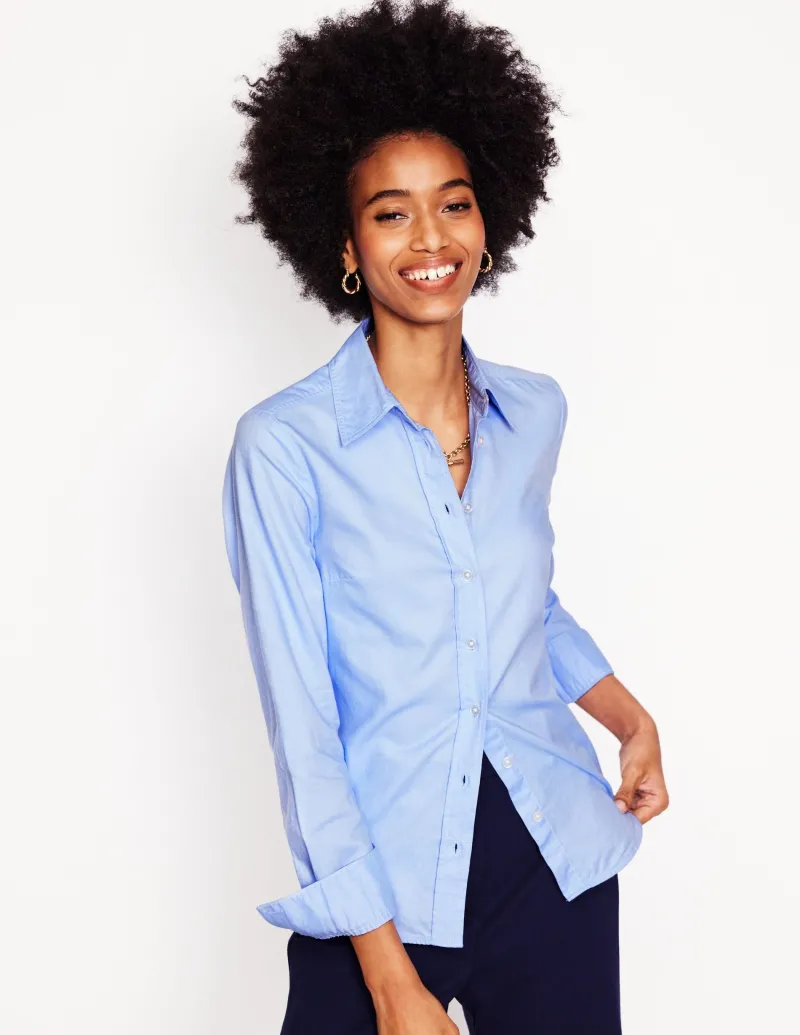 Oberteile | Hemden | Boden Sienna Baumwollhemd- Oxford-Blau