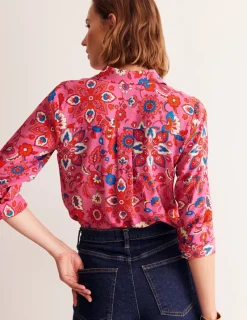 Oberteile | Hemden | Boden Sienna Seidenhemd-Rosa, Botanisch Welle Rosa,BotanischWelle