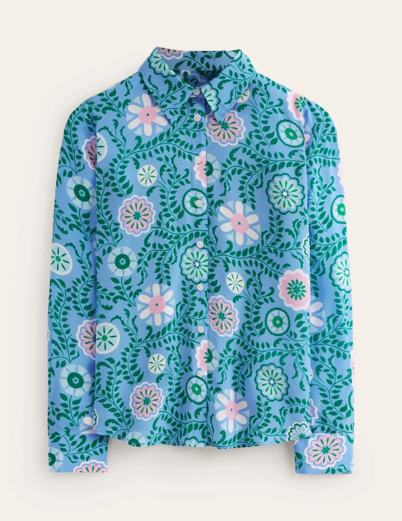 Oberteile | Hemden | Boden Sienna Seidenhemd-Vintage-Blau, Wiesenrebe Vintage-Blau,Wiesenrebe