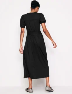 Kleider & Jumpsuits | Midi | Boden Sofia Jersey-Midikleid mit Besatz- Schwarz