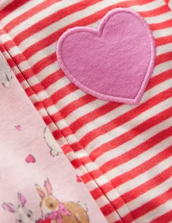 Strampler & Spielanzüge | Boden Strampler für Mädchen im 2er-Pack-Kreiderosa Hasenliebe KreiderosaHasenliebe