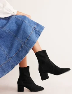 Absatzschuhe | Stiefel | Boden Stretch-Stiefeletten- Schwarz