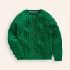 Pullover & Strickjacken | Boden Strickjacke mit Zopfmuster- Dunkelgrün