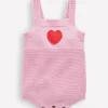 Strampler & Spielanzüge | Boden Strickstrampler-Vintage-Rosa Herz Vintage-RosaHerz