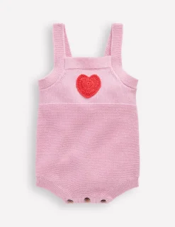 Strampler & Spielanzüge | Boden Strickstrampler-Vintage-Rosa Herz Vintage-RosaHerz