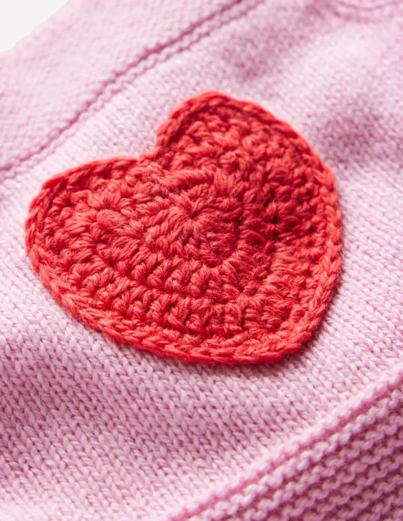 Strampler & Spielanzüge | Boden Strickstrampler-Vintage-Rosa Herz Vintage-RosaHerz