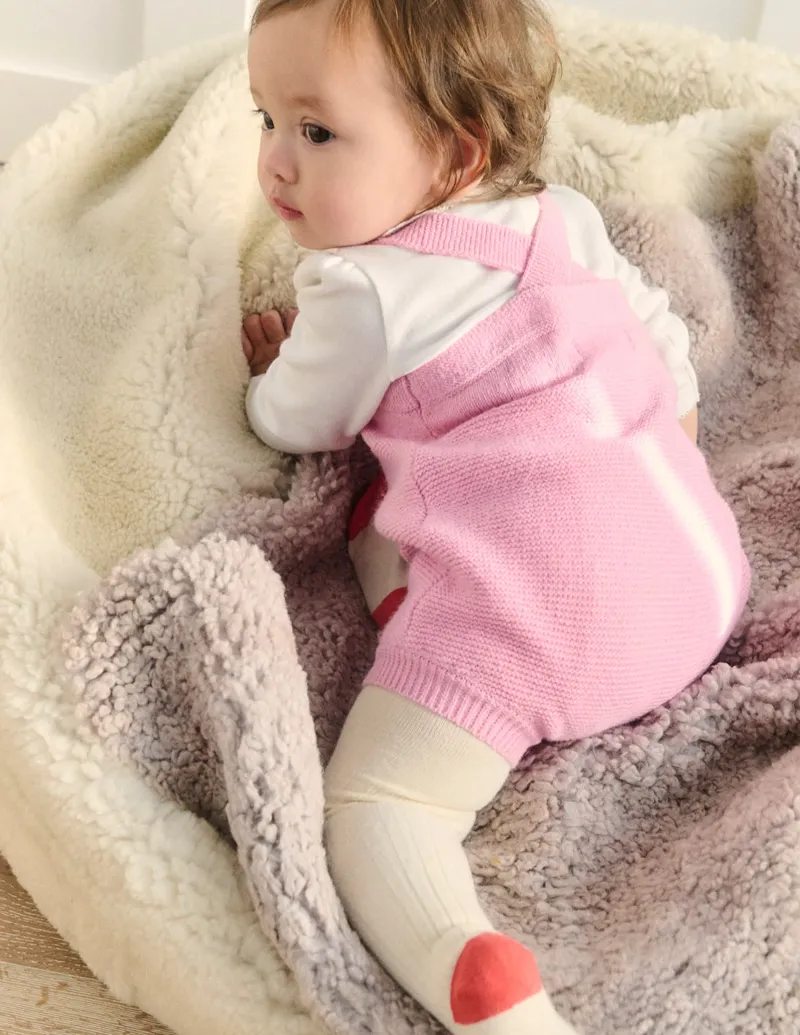 Strampler & Spielanzüge | Boden Strickstrampler-Vintage-Rosa Herz Vintage-RosaHerz