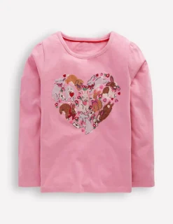 Oberteile & T-shirts | Boden Superstitch-Oberteil mit Puffärmeln-Kaugummirosa Hasen KaugummirosaHasen