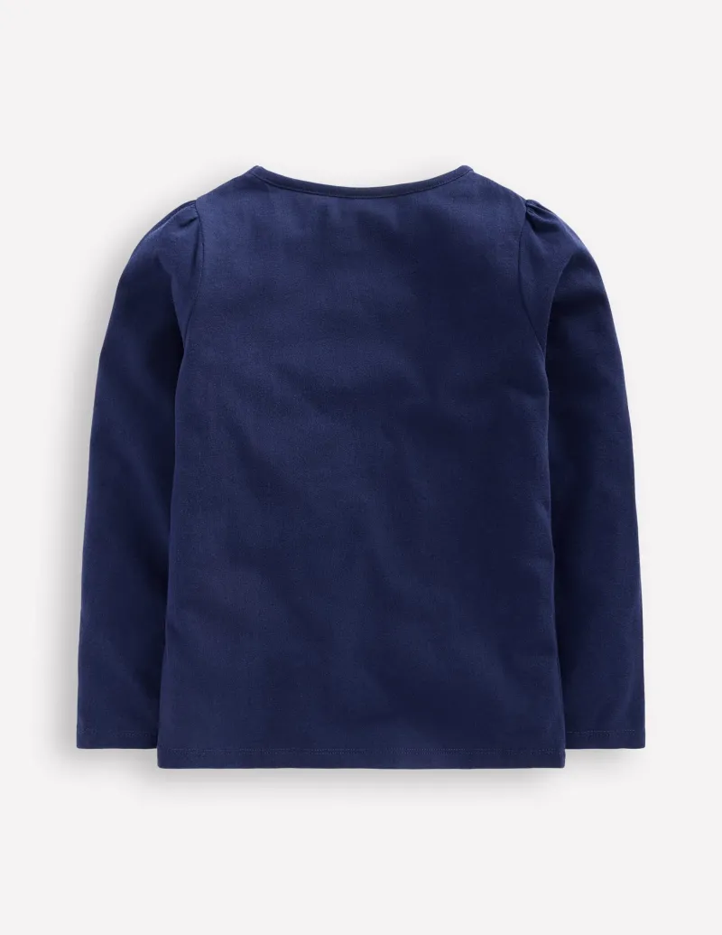 Oberteile & T-shirts | Boden Superstitch-Oberteil mit Puffärmeln-Steuerbordblau Einhörner SteuerbordblauEinhörner