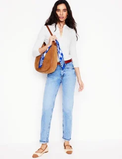 T-shirts & Tops | Oberteile | Boden Superweiches Henley-Oberteil mit Rüschen- Weiß