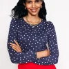 Oberteile | T-shirts & Tops | Boden Superweiches, langärmeliges Oberteil-Französisches Marineblau, Einzelne Punkte FranzösischesMarineblau,EinzelnePunkte