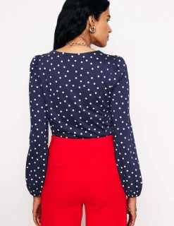 Oberteile | T-shirts & Tops | Boden Superweiches, langärmeliges Oberteil-Französisches Marineblau, Einzelne Punkte FranzösischesMarineblau,EinzelnePunkte