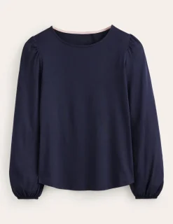 T-shirts & Tops | Oberteile | Boden Superweiches, langärmeliges Oberteil-Aqua Marine Marl AquaMarineMarl